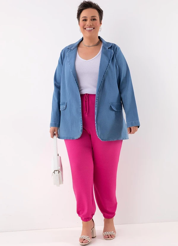 Marguerite - Calça Pink em Malha Anarruga 2