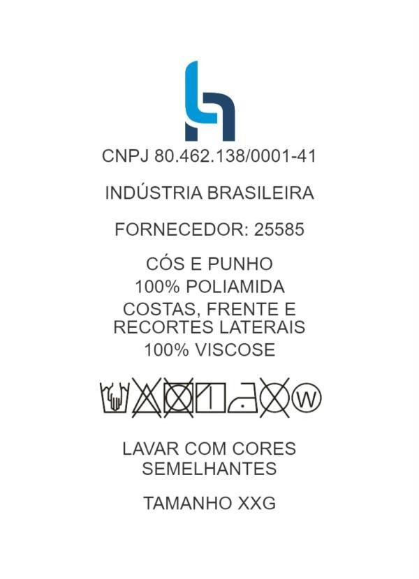 Outlet - Calça Plus Size Abstrata com Recorte 3