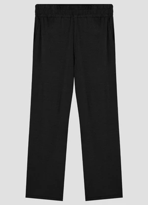 Cereja Rosa - Calça Plus Size em Viscose Trabalhada Preto - CEREJA ROSA