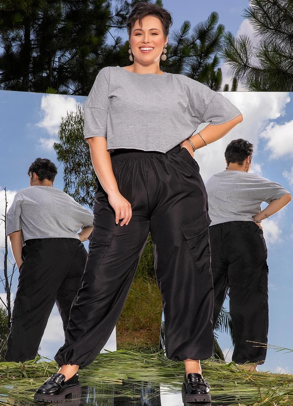 Marguerite - Calça Preta em Microtel 4