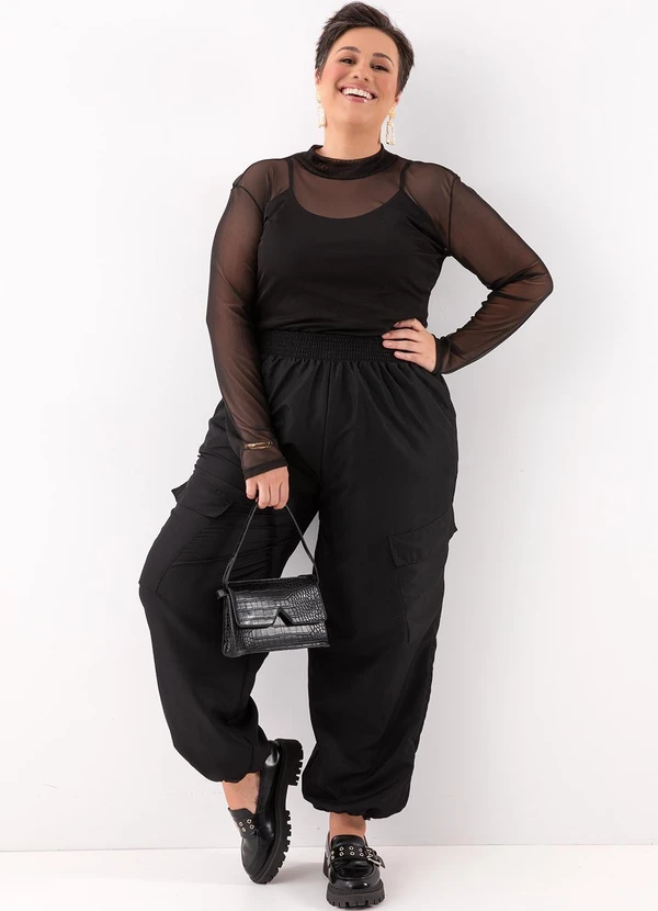 Marguerite - Calça Preta em Microtel 2