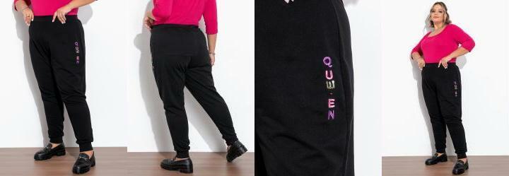 Cala Preta em Moletinho Plus Size