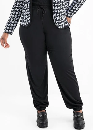 Marguerite - Calça Preta Jogger Plus Size - MARGUERITE
