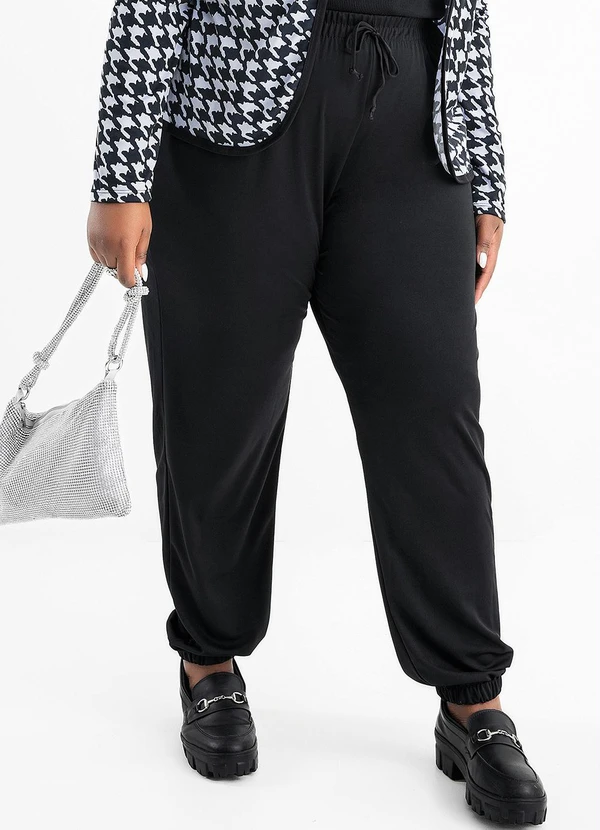 Marguerite - Calça Preta Jogger Plus Size 6