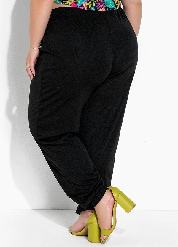 Marguerite - Calça Preta Jogger Plus Size 1