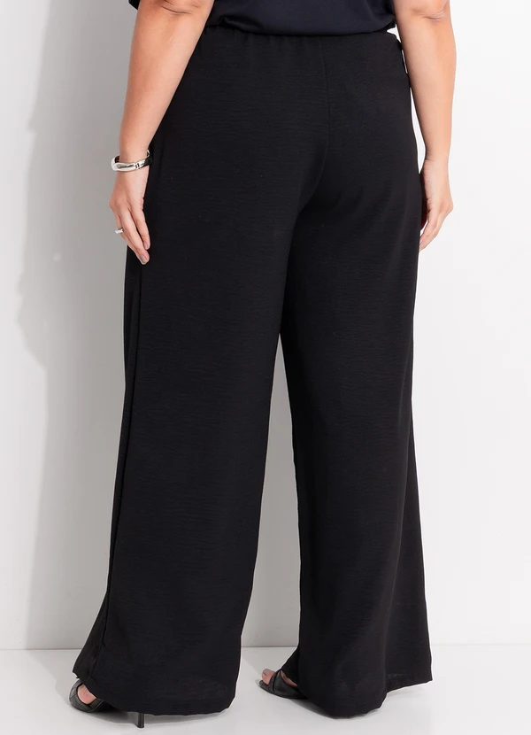 Marguerite - Calça Preto em Crepe Plano 2