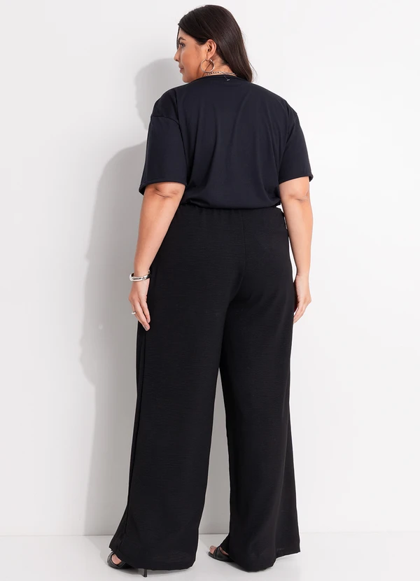 Marguerite - Calça Preto em Crepe Plano 5