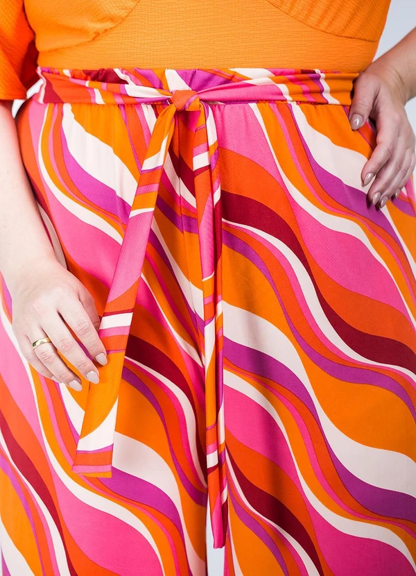 Marguerite - Calça Psicodélica Rosa em Poliflex 3