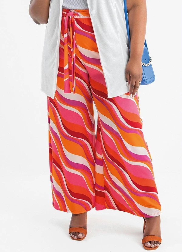 Marguerite - Calça Psicodélica Rosa em Poliflex 2