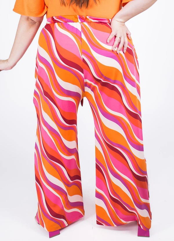 Marguerite - Calça Psicodélica Rosa em Poliflex 12