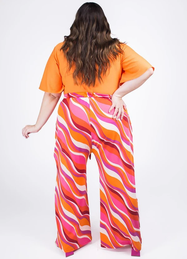 Marguerite - Calça Psicodélica Rosa em Poliflex 10