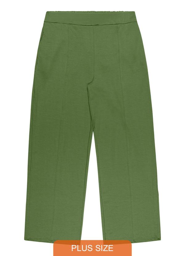 Rezzato - Calça Reta Plus Size Feminino Verde