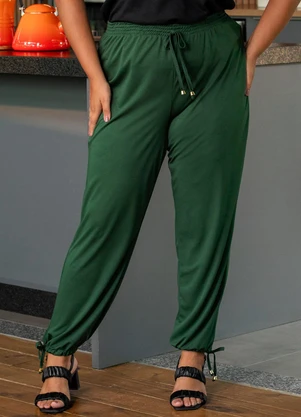 Marguerite - Calça Verde Militar Modelo Baggy - MARGUERITE