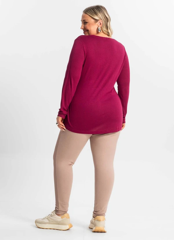 Secret Glam - Legging Plus Size em Courino Marrom 4