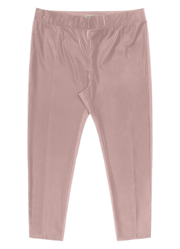 Secret Glam - Legging Plus Size em Courino Marrom 6