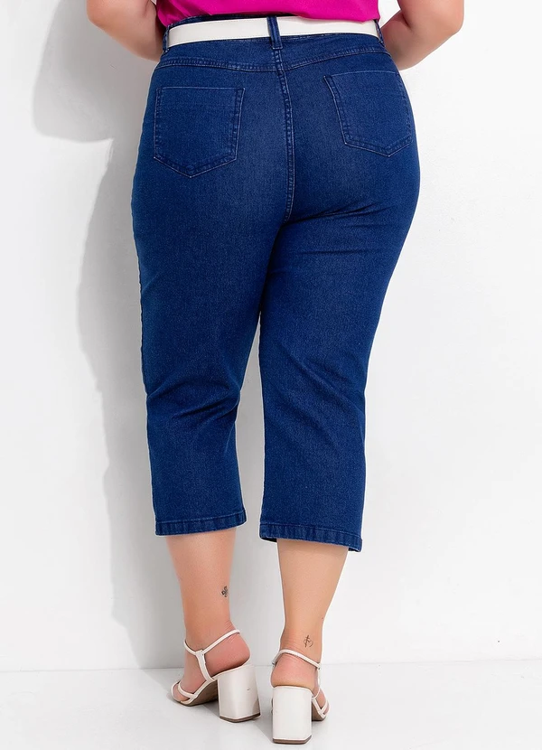 Marguerite - Calça Jeans Azul Escuro em Jeans 2