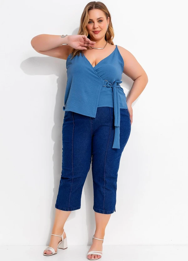 Marguerite - Calça Jeans Azul Escuro em Jeans