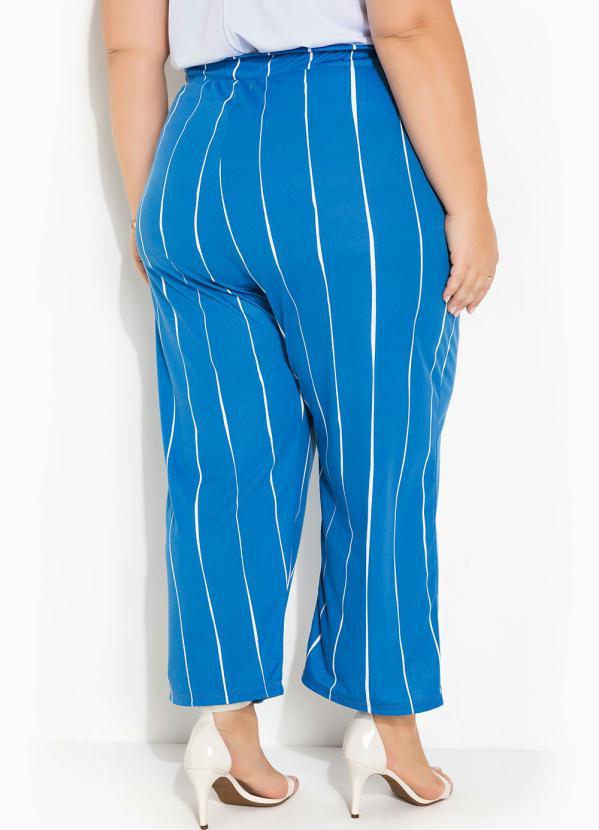 Outlet - Calça Listrada Azul Clochard Plus Size 2