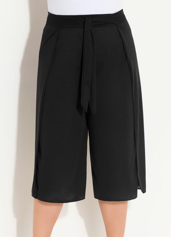 Marguerite - Calça Pareô Plus Size Preta Plus Size