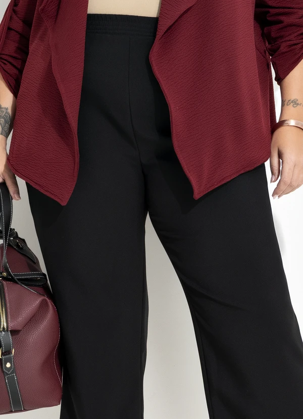 Marguerite - Calça Preta em Crepe Plano 8