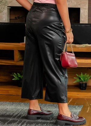 Marguerite - Calça Preta em Malha Cirrê - MARGUERITE
