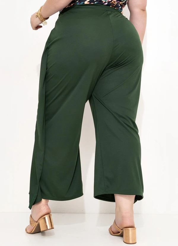 Marguerite - Calça Verde Militar com Sobreposição 5
