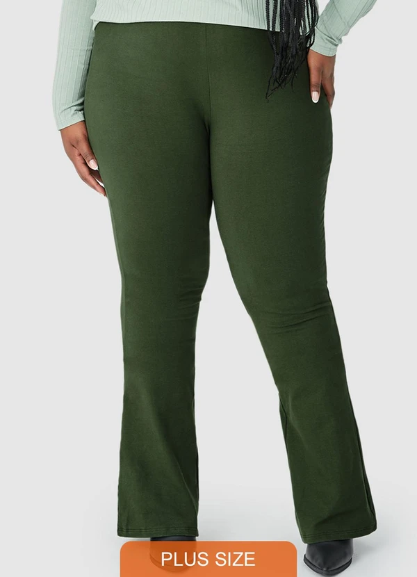 Malwee - Calça Bailarina em Cotton Plus Verde