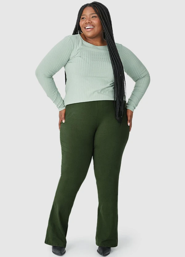 Malwee - Calça Bailarina em Cotton Plus Verde 4