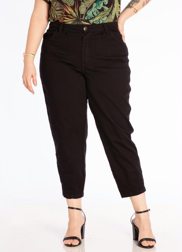 Lisamour - Calça Balloon em Sarja Preto