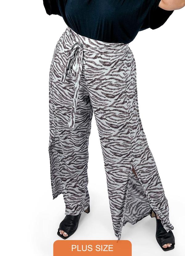 Miss Masy Plus - Calça Feminina Plus Size Kelly Leonor Estampada