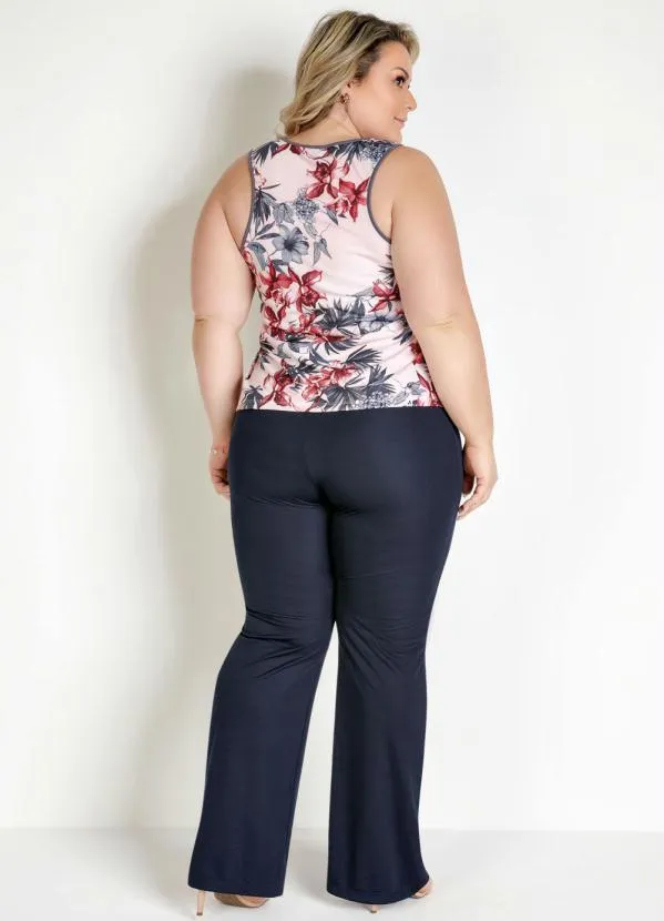 Marguerite - Calça Flare Marinho Plus Size 5