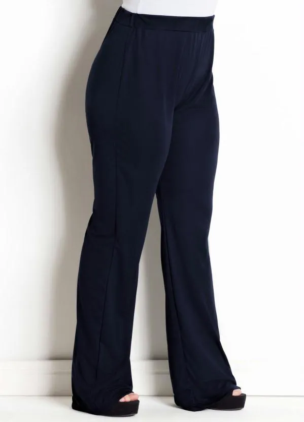 Marguerite - Calça Flare Marinho Plus Size 6