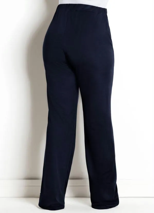 Marguerite - Calça Flare Marinho Plus Size 7