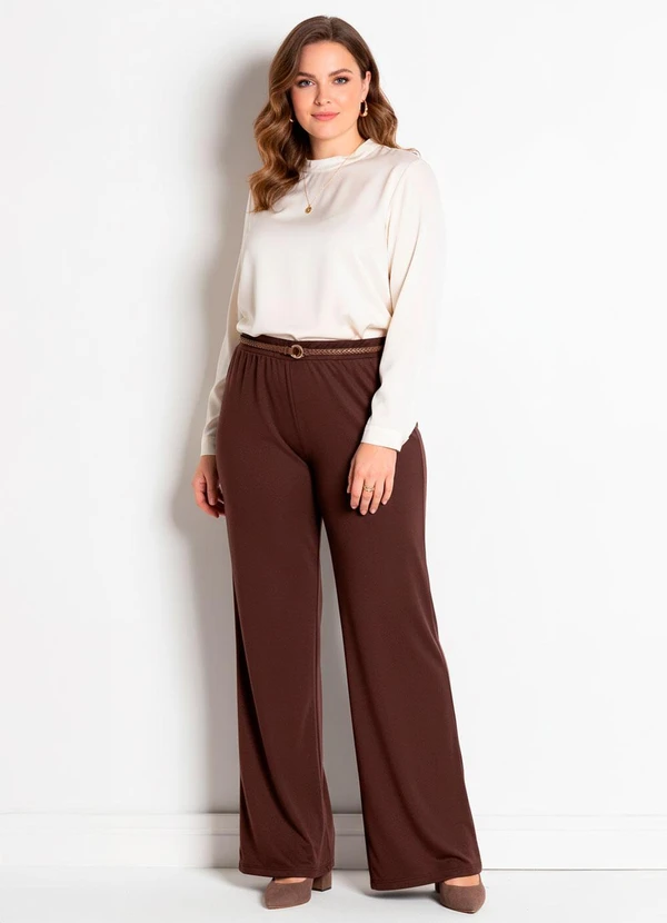 Marguerite - Calça Marrom em Malha 3