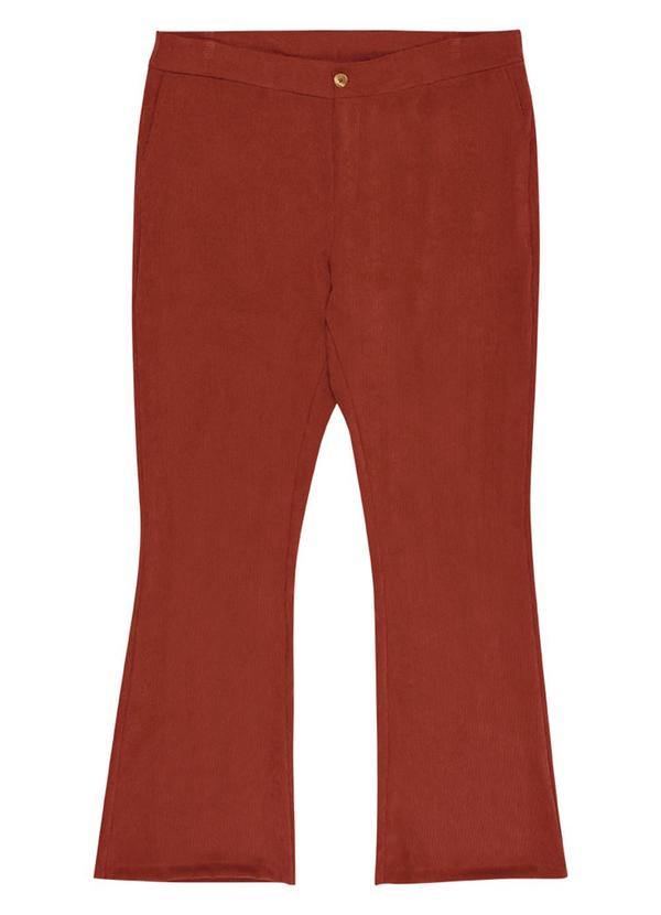 Cativa Plus Size - Calça Plus Size em Veludo Vermelho 3