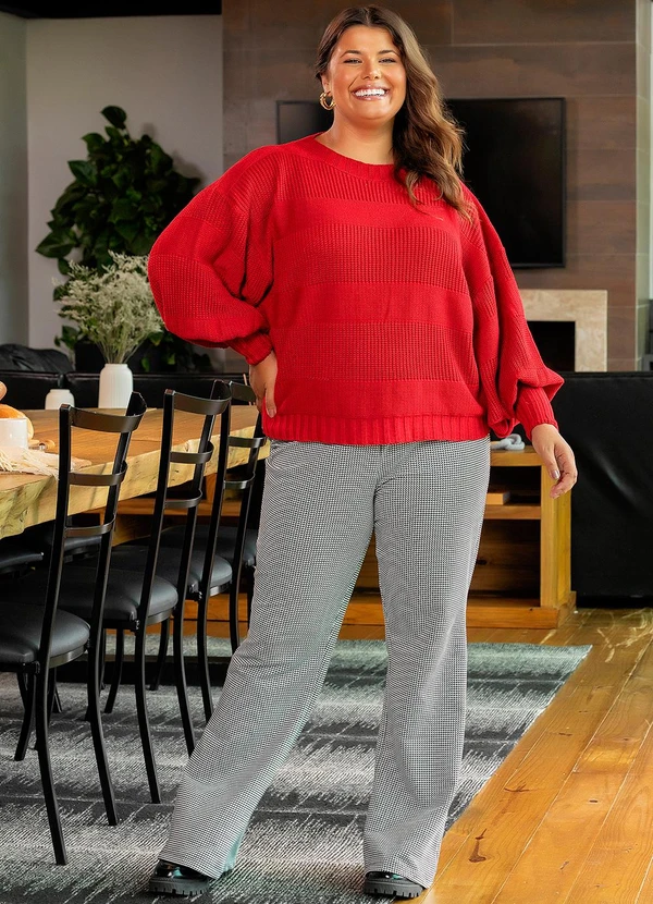 Marguerite - Calça Xadrez Preta e Branca 1