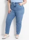 Marguerite - Calça Cinza Slouchy Jeans Plus Size - variação: Azul Claro