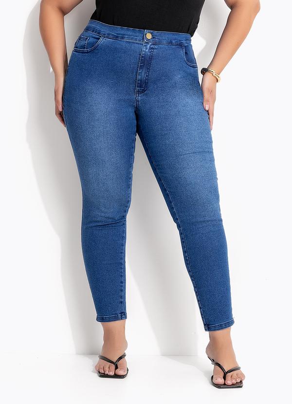 Cala (Azul Escuro) em Jeans com Elastano