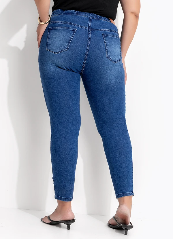 Marguerite - Calça Azul Escuro em Jeans com Elastano 2