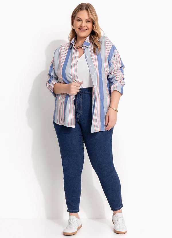 Marguerite - Calça Azul Escuro em Jeans com Elastano 3