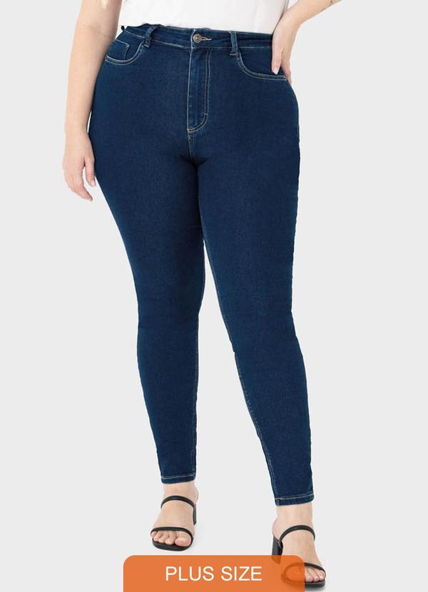 Malwee Plus - Calça Azul Escuro Feminina Skinny Flex Jeans