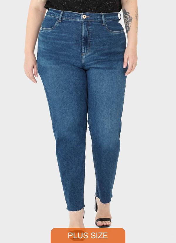 Malwee Plus - Calça Azul Índigo Feminina Mom Jeans