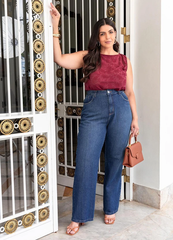 Marguerite - Calça Azul Médio em Jeans 9