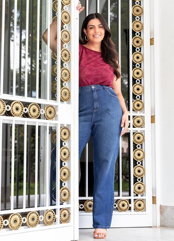 Marguerite - Calça Azul Médio em Jeans 7