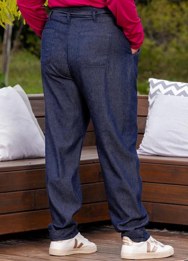 Marguerite - Calça Baggy Jeans Azul Escura 7