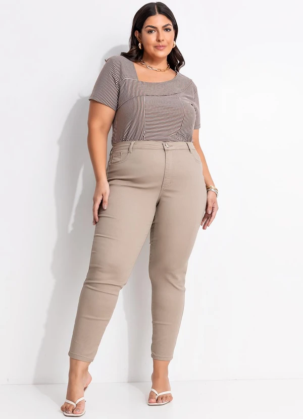 Marguerite - Calça Bege em Jeans 5