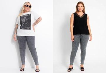 Cal�a Black Stone em Jeans com Elastano