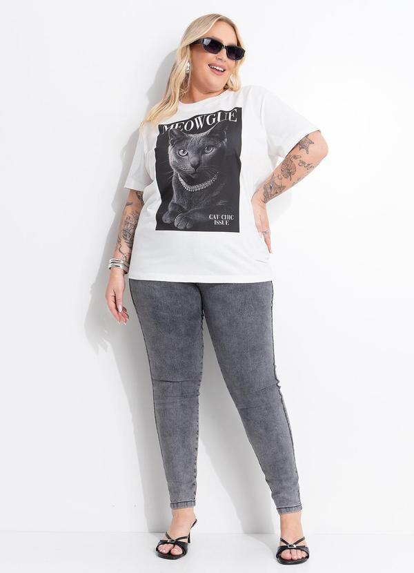 Cal�a Black Stone em Jeans com Elastano