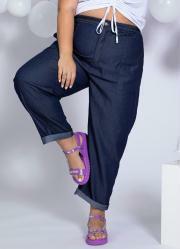 Cala Comfort Jeans com Bolsos Plus Size