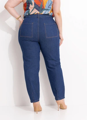 Marguerite - Calça em Jeans Escuro Mom - MARGUERITE